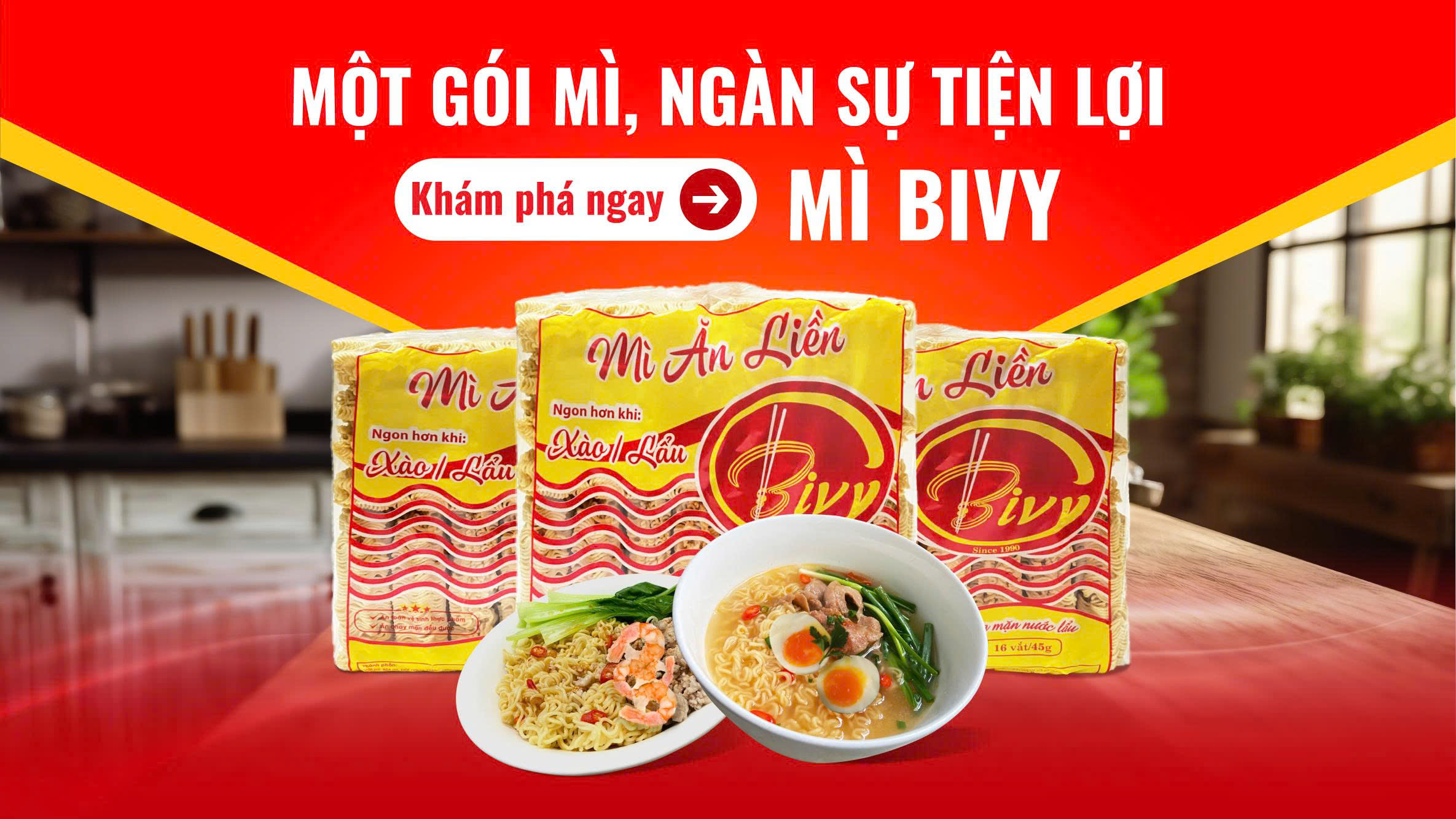 MỘT GÓI MÌ, NGÀN SỰ TIỆN LỢI – KHÁM PHÁ NGAY MÌ BIVY