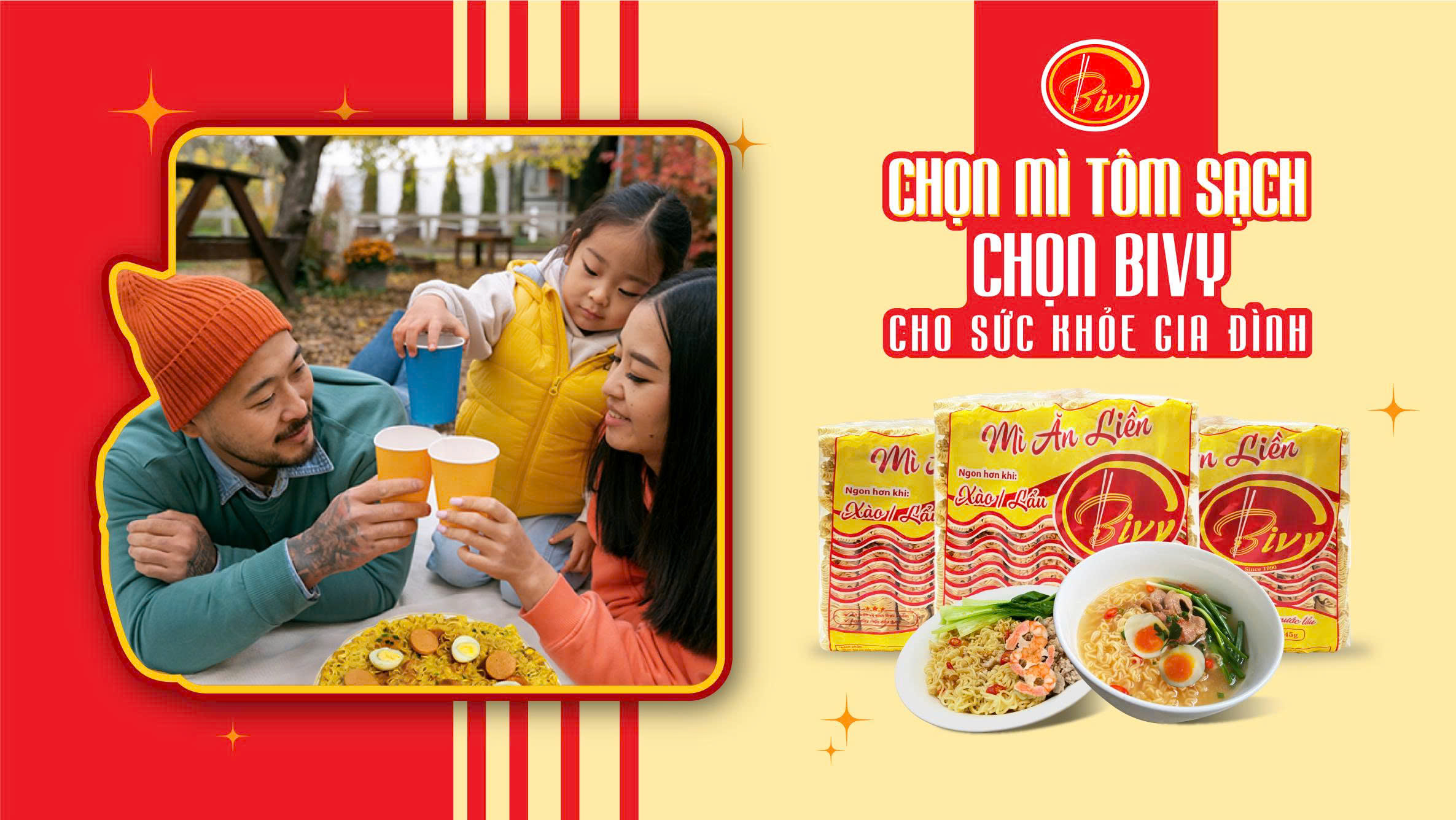 CHỌN MÌ TÔM SẠCH - CHỌN BIVY CHO SỨC KHỎE GIA ĐÌNH