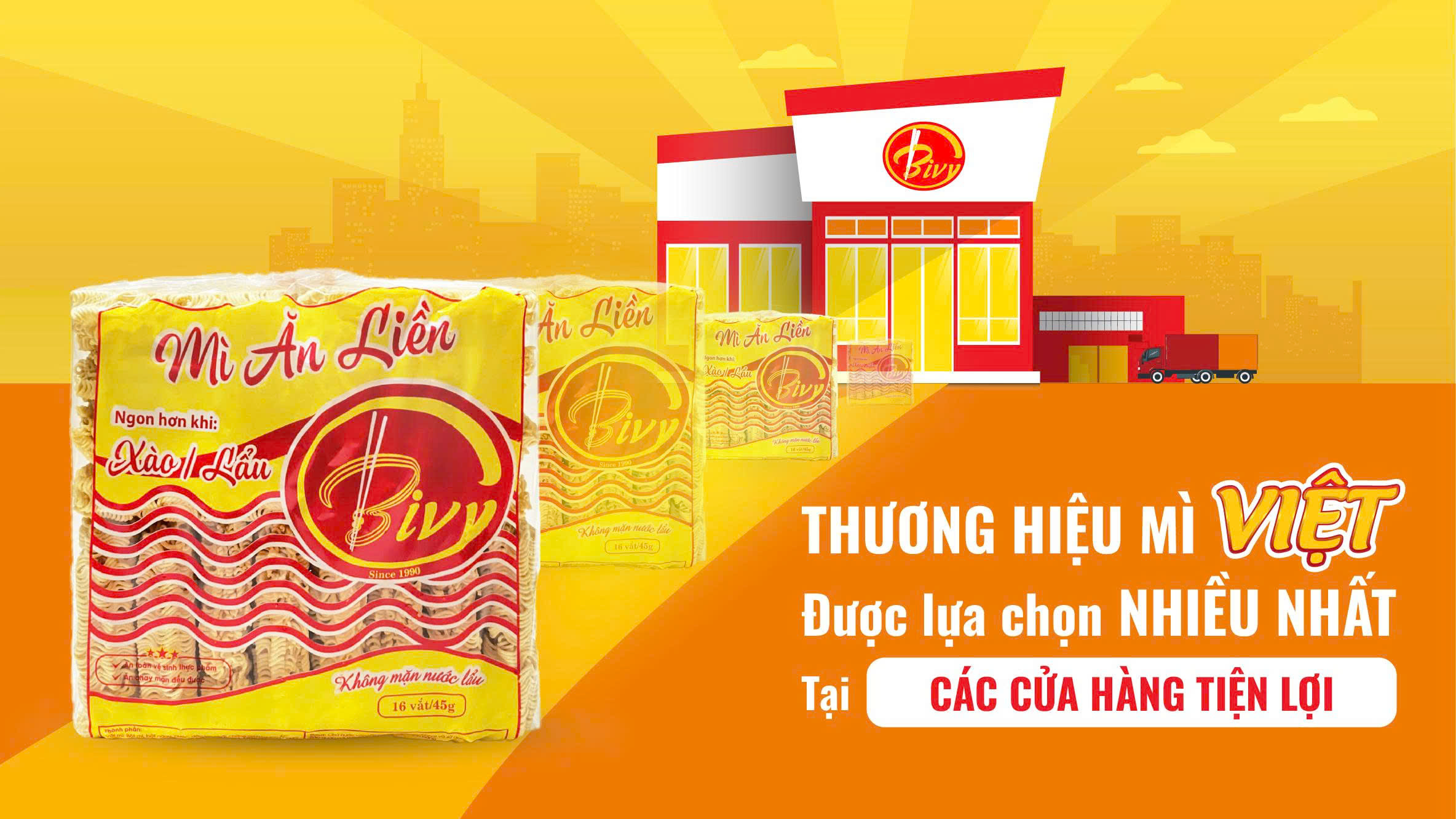 THƯƠNG HIỆU MÌ VIỆT ĐƯỢC LỰA CHỌN NHIỀU NHẤT TẠI CỬA HÀNG TIỆN LỢI