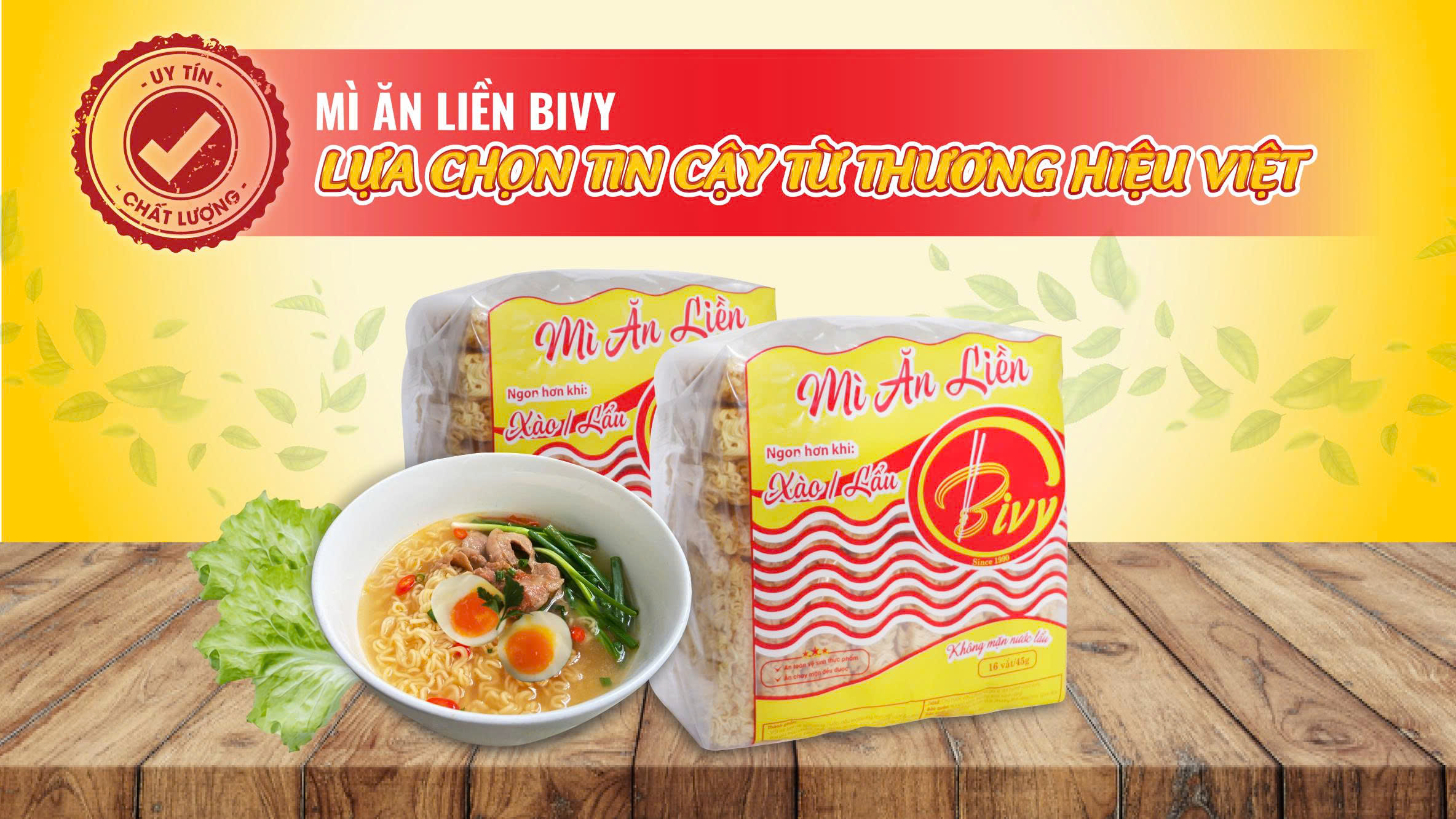 MÌ ĂN LIỀN BIVY LỰA CHỌN TIN CẬY TỪ THƯƠNG HIỆU VIỆT