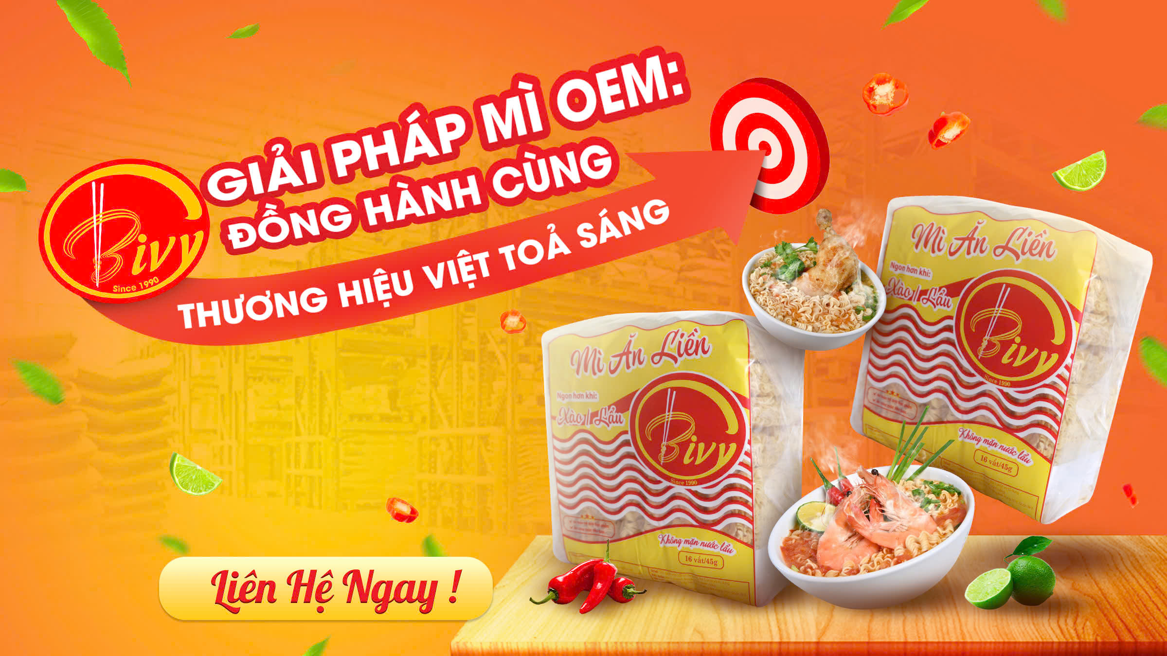 GIẢI PHÁP MÌ OEM: BIVY ĐỒNG HÀNH CÙNG THƯƠNG HIỆU VIỆT TỎA SÁNG