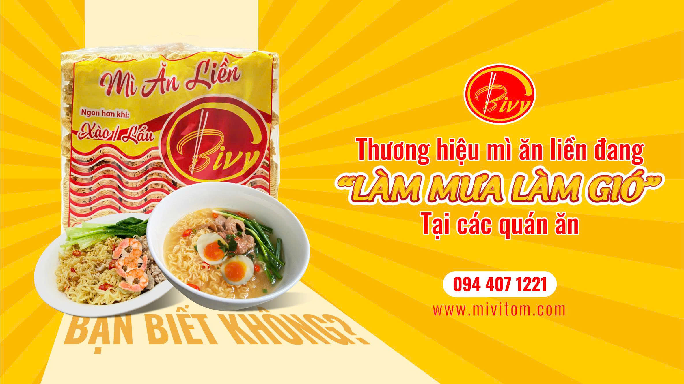 THƯƠNG HIỆU MÌ ĂN LIỀN ĐANG “LÀM MƯA LÀM GIÓ” TẠI CÁC QUÁN ĂN. BẠN BIẾT CHƯA?
