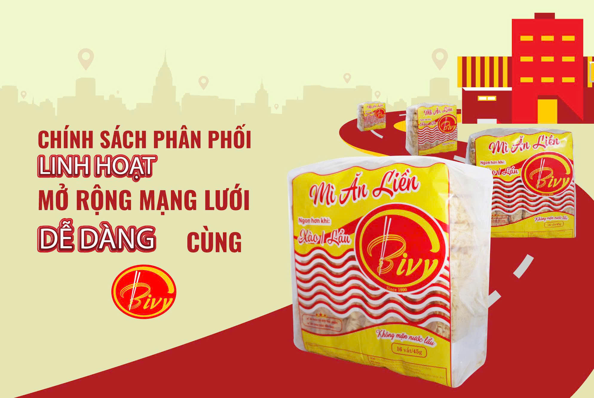 CHÍNH SÁCH PHÂN PHỐI LINH HOẠT MỞ RỘNG MẠNG LƯỚI DỄ DÀNG CÙNG MÌ BIVY