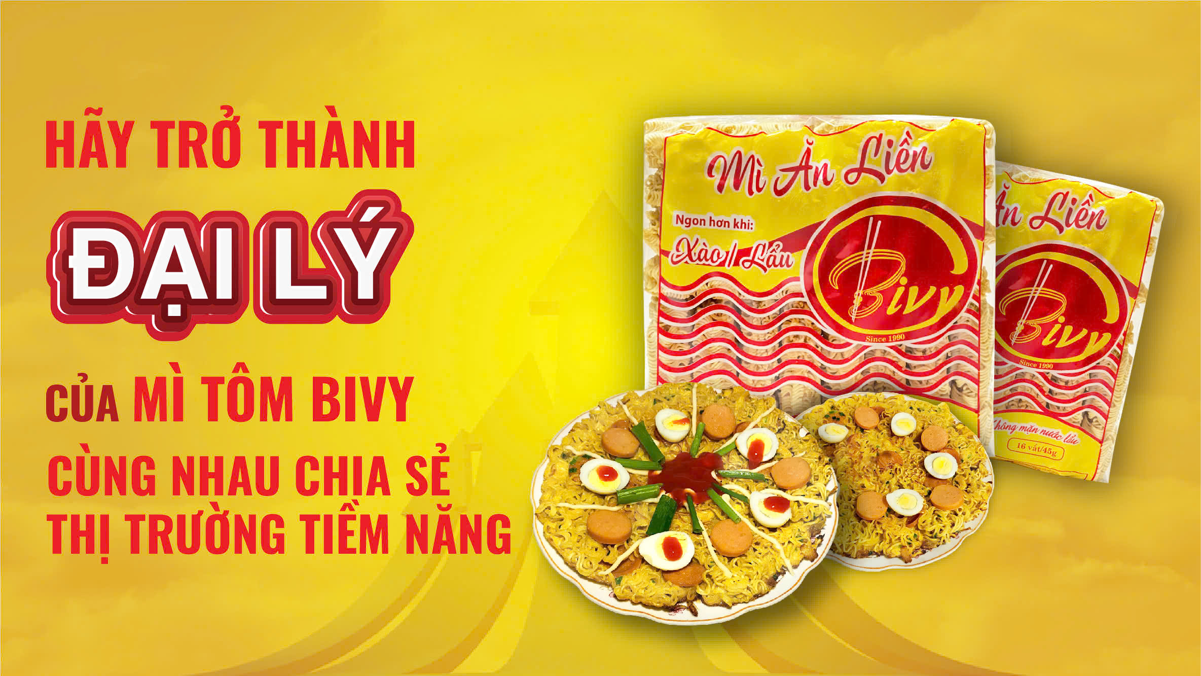 HÃY TRỞ THÀNH ĐẠI LÝ CỦA MÌ TÔM BIVY CÙNG NHAU CHIA SẺ THỊ TRƯỜNG TIỀM NĂNG!