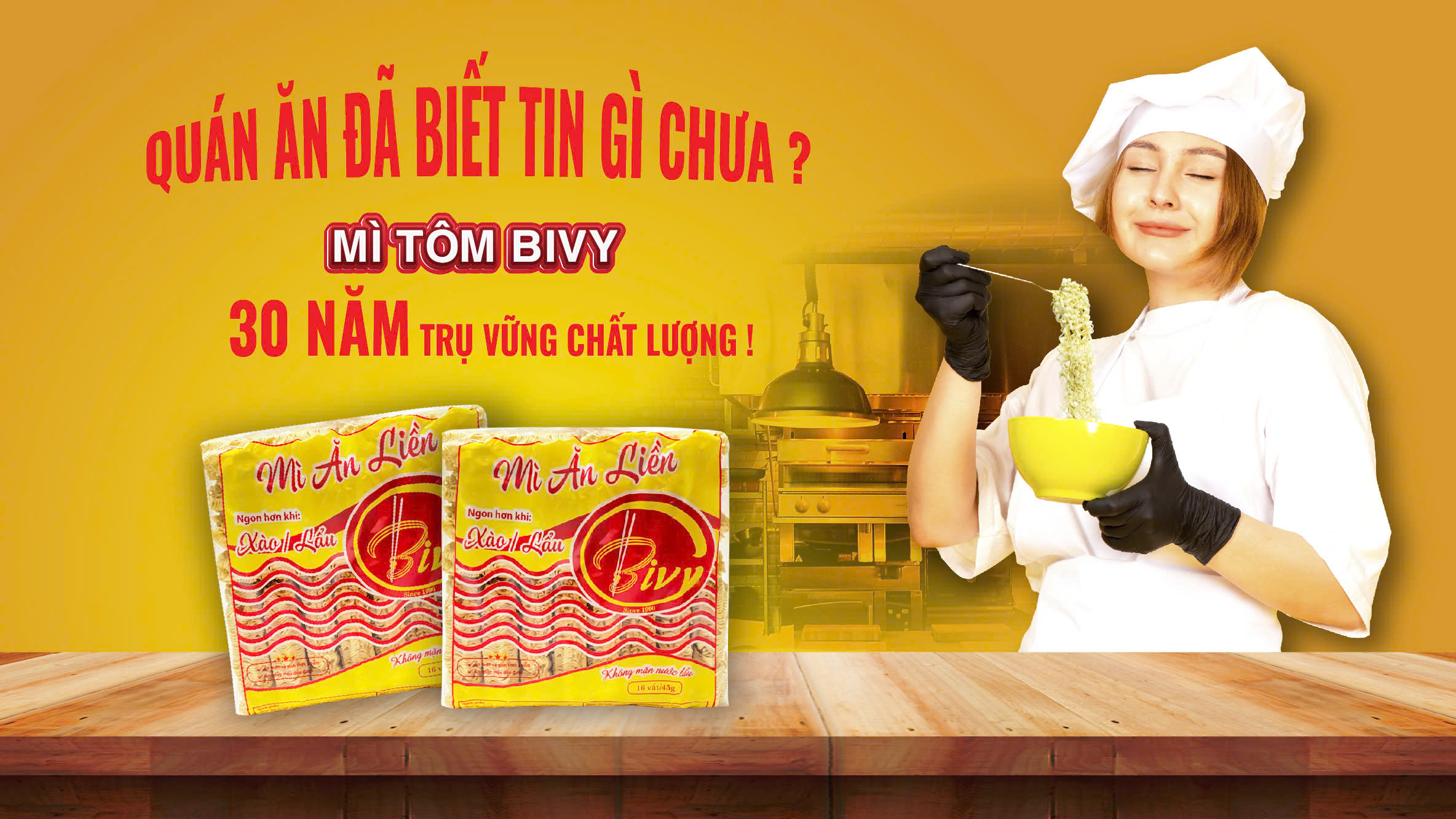 QUÁN ĂN BIẾT TIN GÌ CHƯA? - MÌ TÔM BIVY 30 NĂM TRỤ VỮNG CHẤT LƯỢNG !