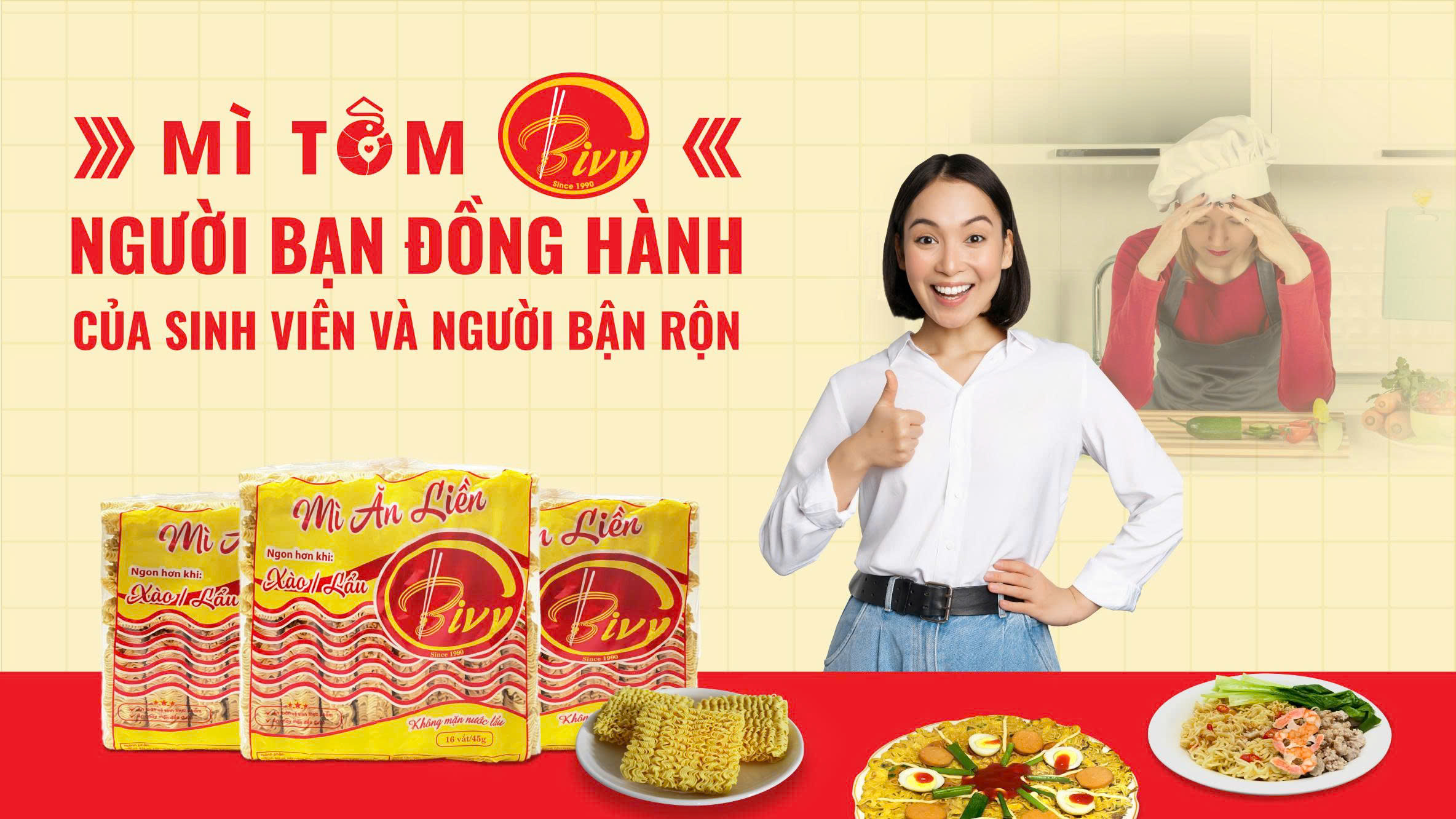 MÌ BIVY - NGƯỜI BẠN ĐỒNG HÀNH CỦA SINH VIÊN VÀ NGƯỜI BẬN RỘN