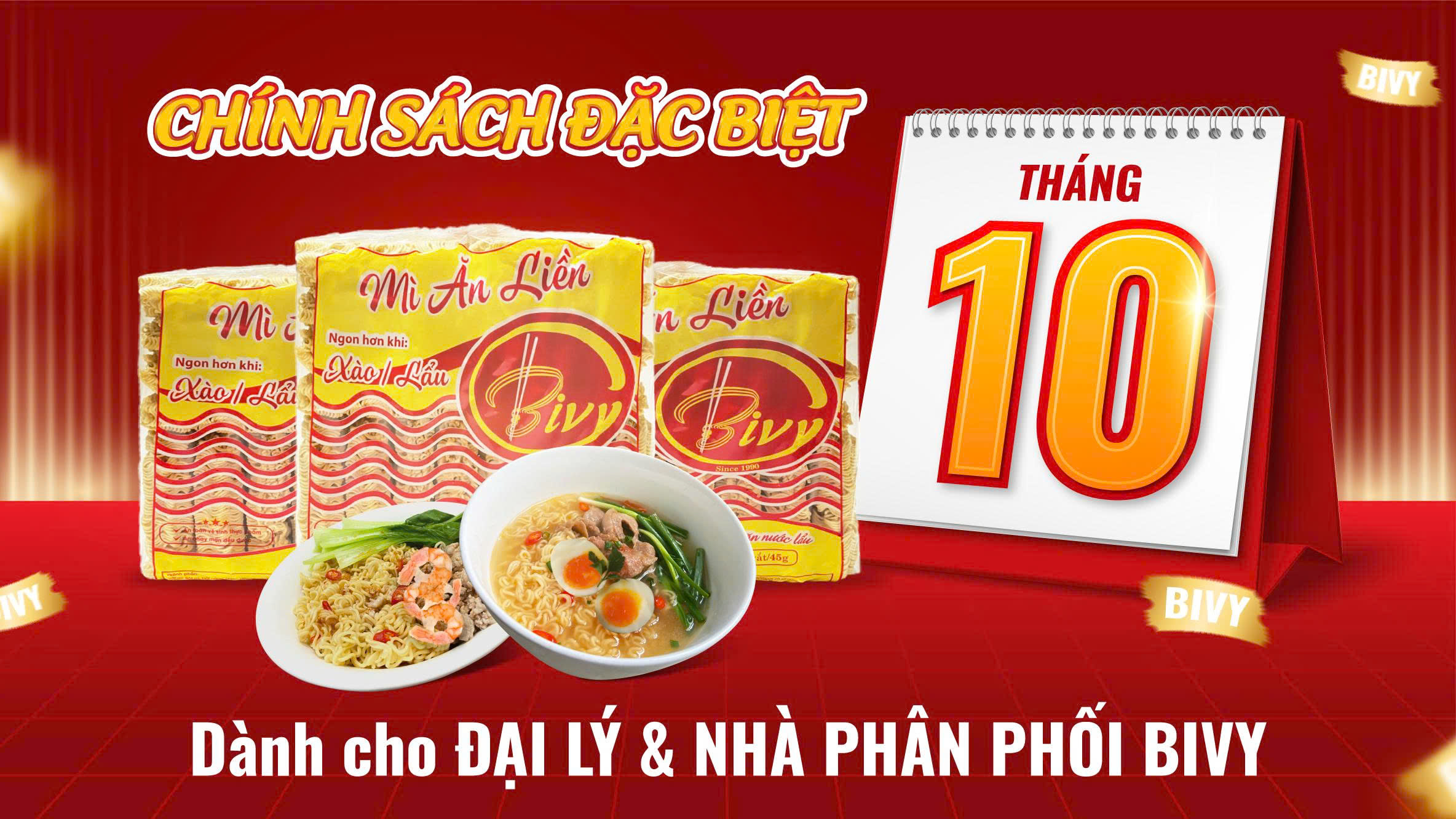 CHÍNH SÁCH ĐẶC BIỆT THÁNG 10 DÀNH CHO ĐẠI LÝ & NHÀ PHÂN PHỐI BIVY