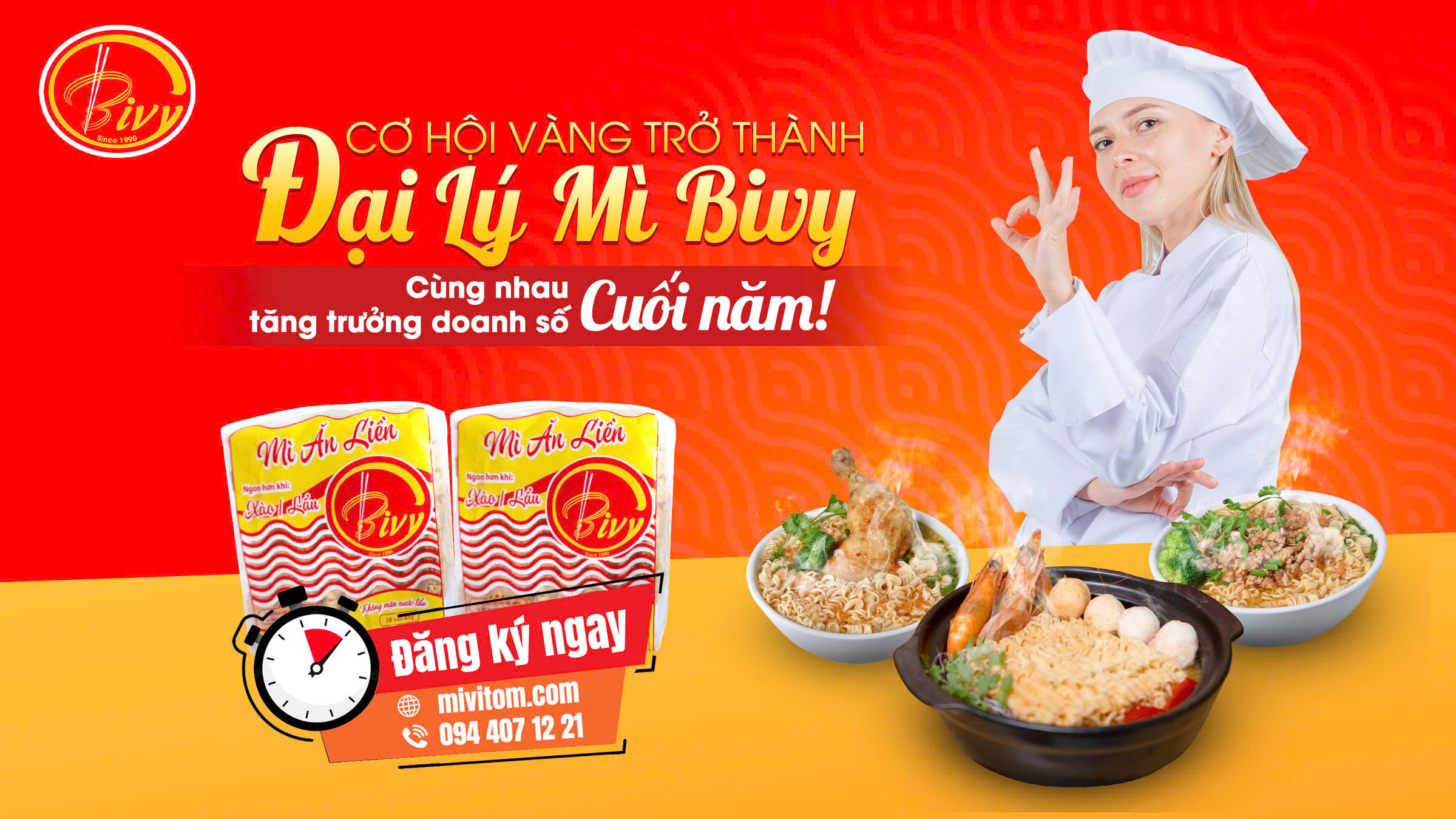 CƠ HỘI VÀNG TRỞ THÀNH ĐẠI LÝ MÌ BIVY – CÙNG NHAU TĂNG TRƯỞNG DOANH SỐ CUỐI NĂM!