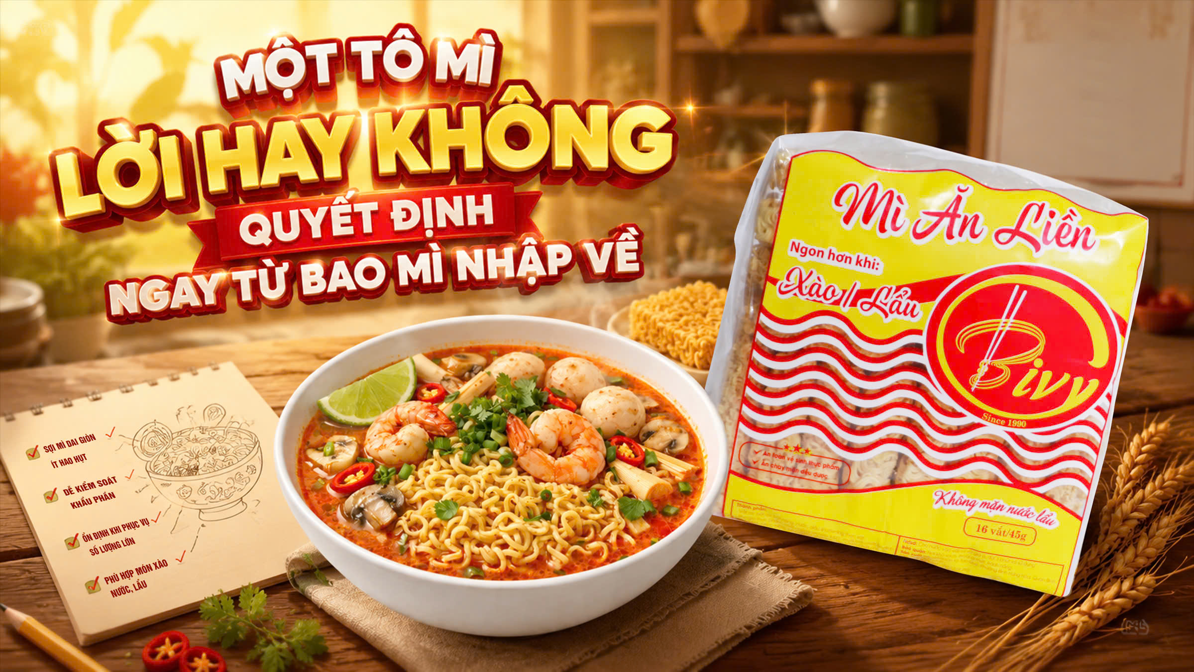 MỘT TÔ MÌ LỜI HAY KHÔNG, QUYẾT ĐỊNH NGAY TỪ BAO MÌ NHẬP VỀ