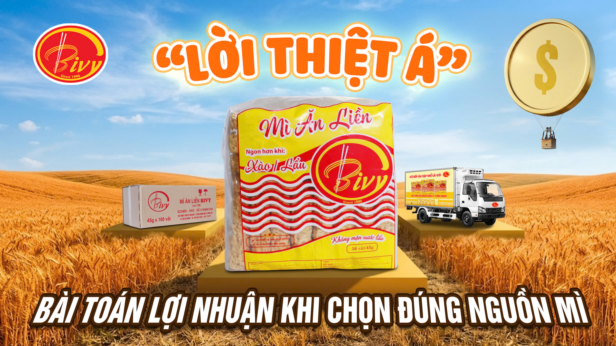 “LỜI THIỆT Á” BÀI TOÁN LỢI NHUẬN KHI CHỌN ĐÚNG NGUỒN MÌ